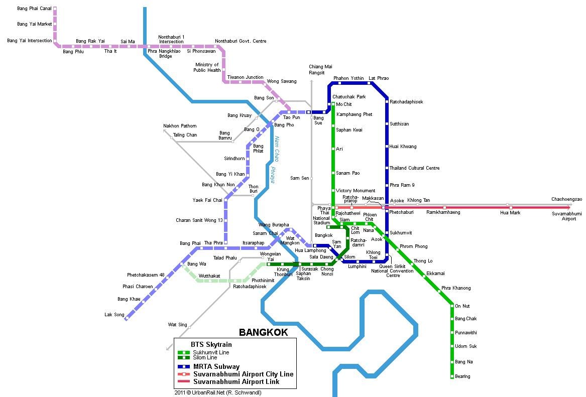 bkk मेट्रो का नक्शा