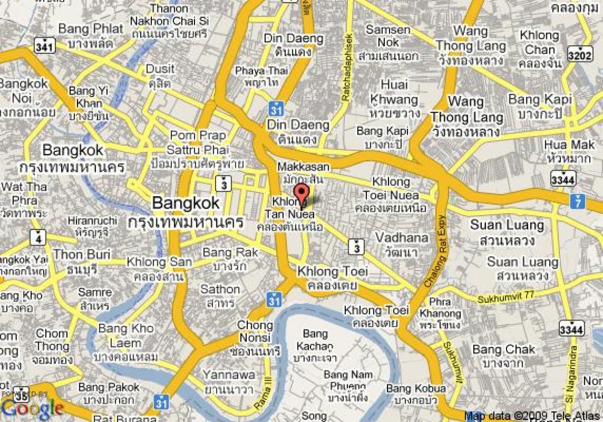 नक्शे के sukhumvit क्षेत्र बैंकाक