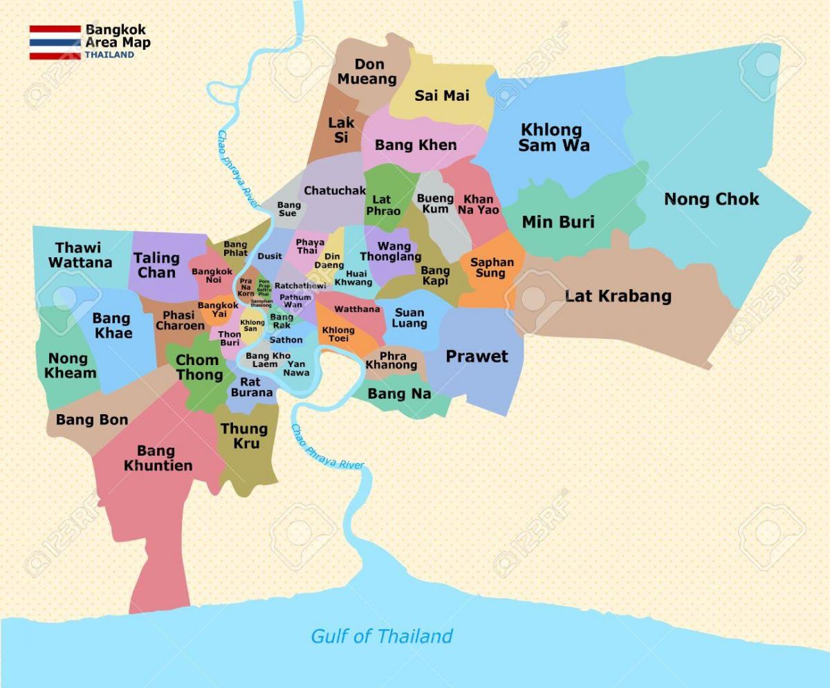 बैंकॉक के नक्शे जिला