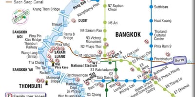 बैंकॉक में सार्वजनिक परिवहन के नक्शे