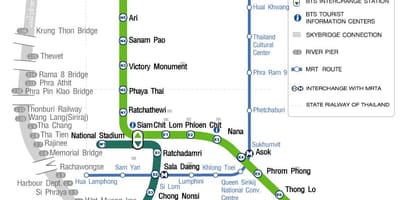 Bkk स्काईट्रेन नक्शा