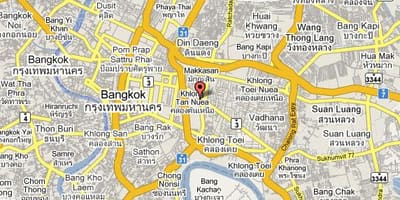 नक्शे के sukhumvit क्षेत्र बैंकाक