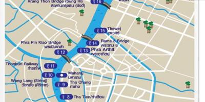 बैंकॉक के नक्शे नदी एक्सप्रेस नाव