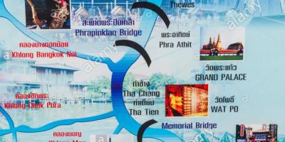नक्शे की चाओ phraya नदी बैंकॉक