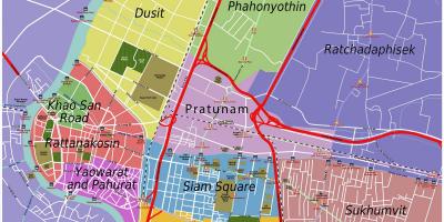 बैंकॉक के नक्शे और आसपास के क्षेत्रों