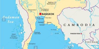 बैंकाक थाईलैंड-दुनिया के नक्शे
