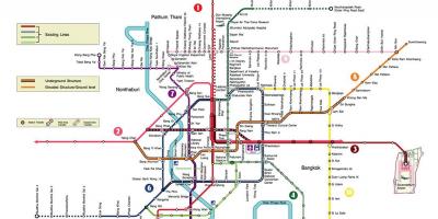 बैंकाक मेट्रो स्टेशन का नक्शा